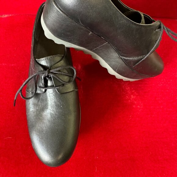 𝅺CAMPER LAIKA BLACK LEATHER OXFORDS SHOES - Picture 3 of 8
